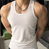 Voguable mens haircut Summer Men's Cotton Thread Vest Casual Sports Base Men's Sleeveless Fitness T-shirt Stretch Muscle Vest voguable